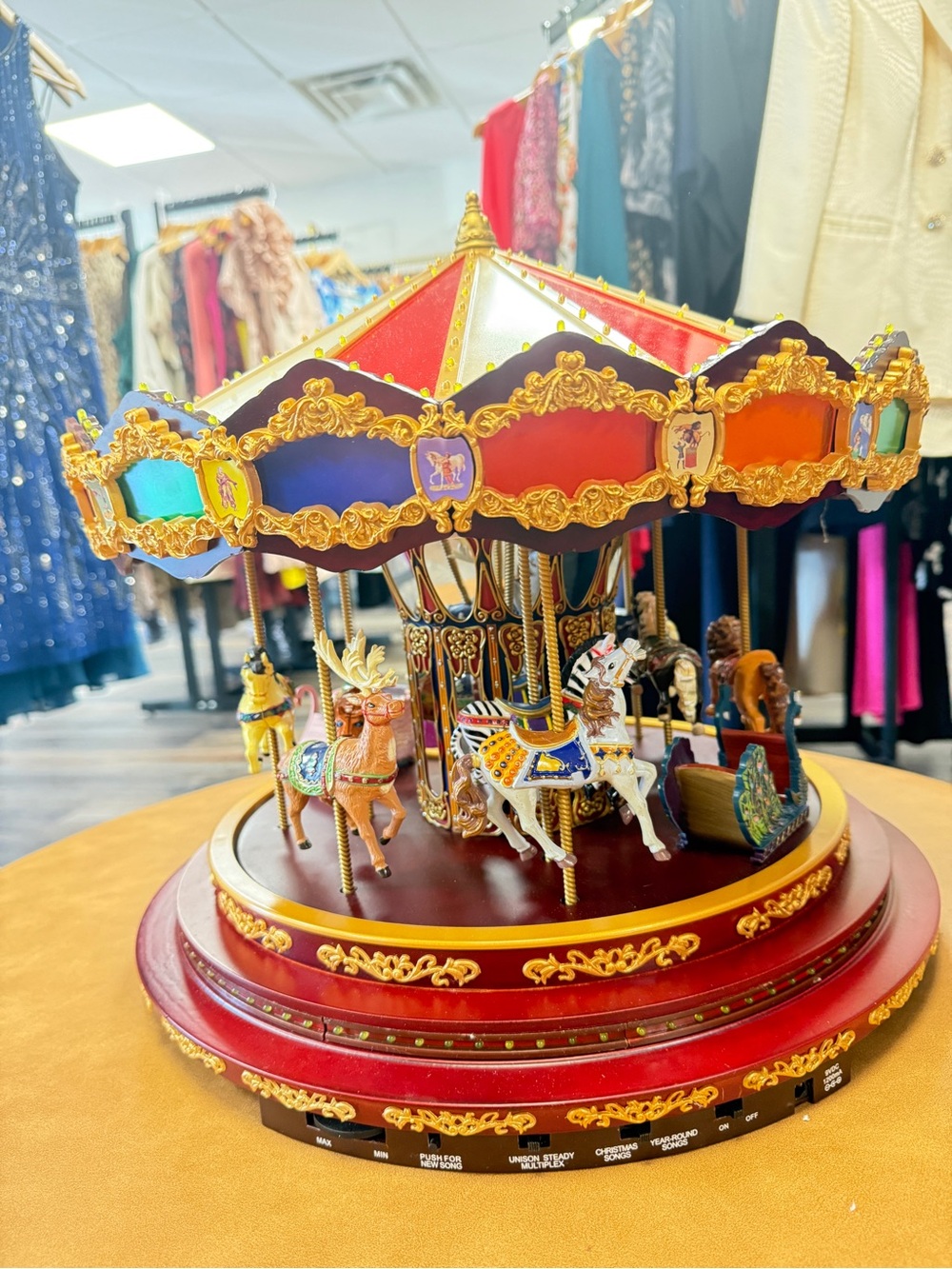 Red & Gold Carousel Music Box - Classic Kids Toy